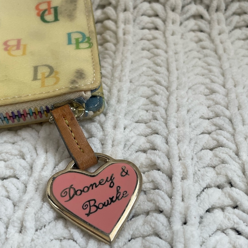 Dooney Bourke Yellow Rainbow Signature Wallet - Picture 2 of 9